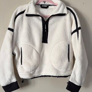 FP Movement White Fleece Quarter-Zip Pullover
